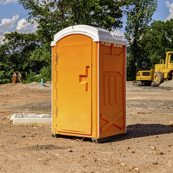 how often are the porta potties cleaned and serviced during a rental period in Cowles